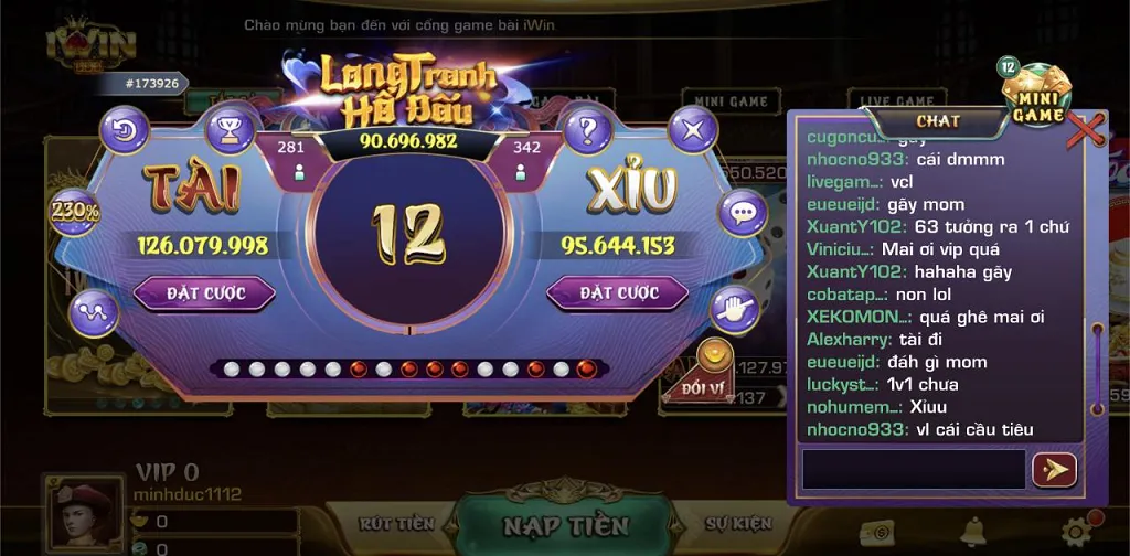 Tài xỉu Iwin được người chơi đánh giá cao